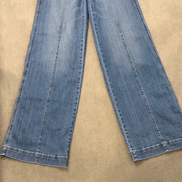 NWT - Spanx Front Seam Pull-On Stretchy Wide Leg Jeans in Small Tall - Picture 8 of 10